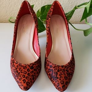 Loeffler Randall Tamsin Orange/Red Leopard Heels